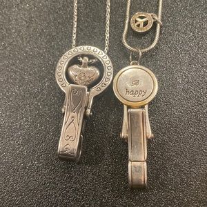 Set of 2 Brighton necklace badge holders!